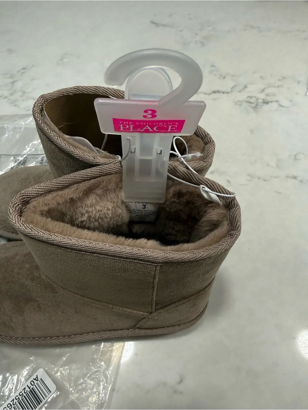 The Children's Place Taupe Faux-Suede Kids Ankle Boots